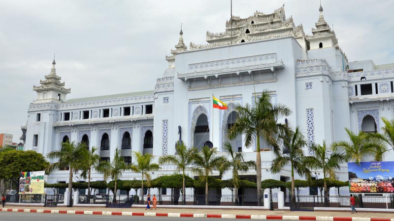 barrio colonial de yangon