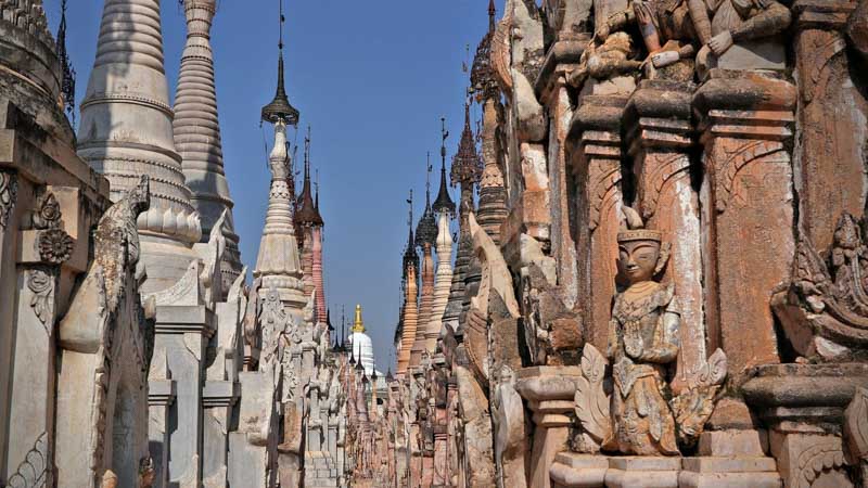 kakky pagodas, lago inle myanmar