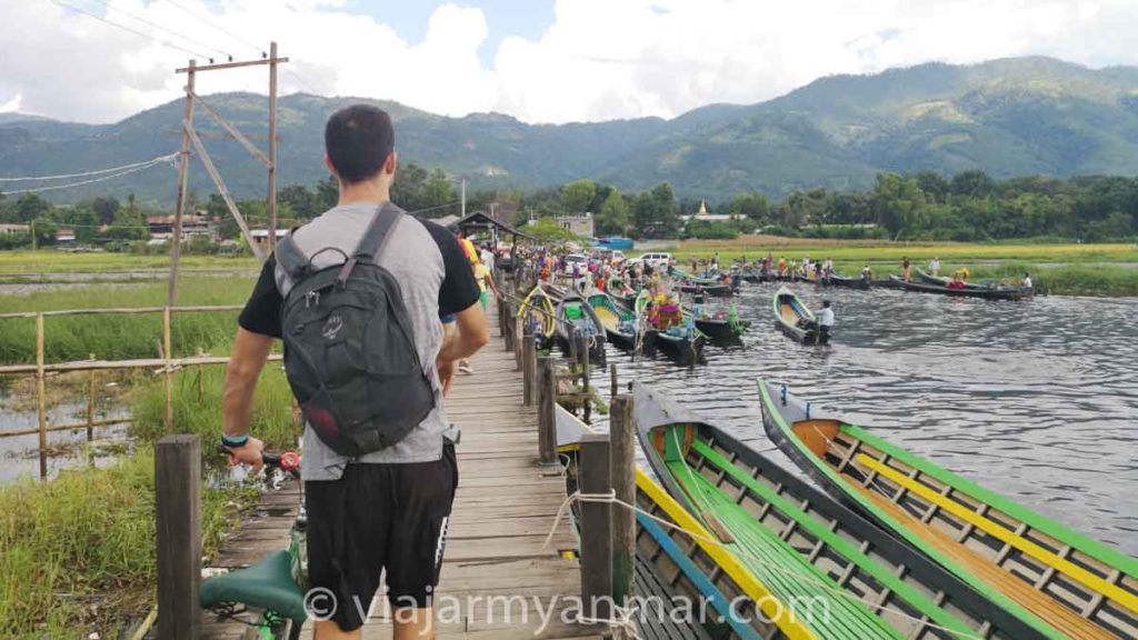 ruta en bicicleta por el lago inle